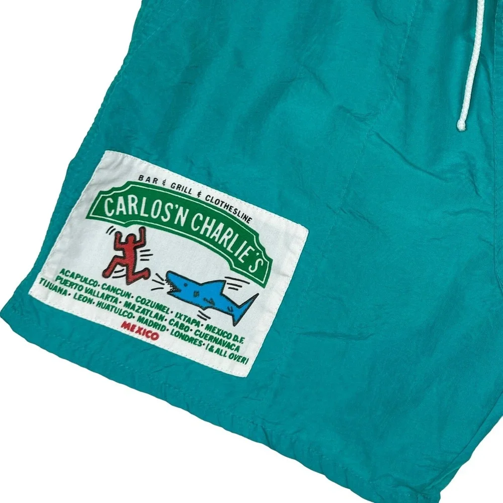 Vintage Carlos 'N Charlie's Mexico Cozumel Keith Haring Swim Shorts - Size Small